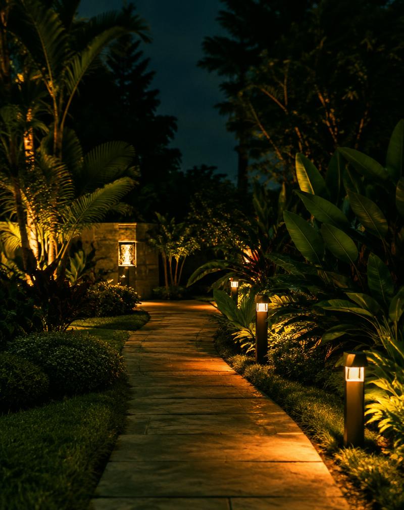 Routine maintenance visit for an outdoor lighting system